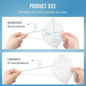 Masques médicaux jetables <span class=keywords><strong>FFP2</strong></span> CE EN149 à 5 couches en tissu non tissé + filtre en fibre soufflée, filtration à 95 %, emballage individuel, vente chaude - Product Image 4