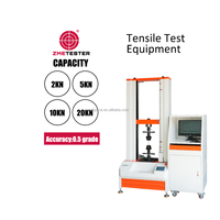 Máquina de prueba universal de carga máxima 20kn de marca ZME, equipo de prueba de resistencia a la tracción de caucho ASTM D412 fabricado en China, voltaje de 220V