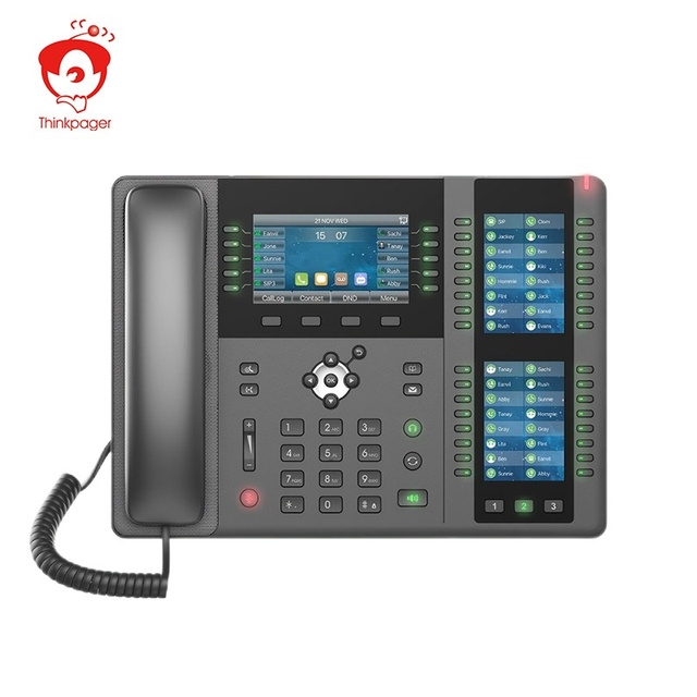 Thinkpager IP Network Intercom System Two-Way Visual Host VoIP Desk Phone Supports Multi-Person Video Conferencing RTI3-X210
