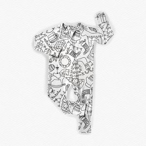 <span class=keywords><strong>Pigiama</strong></span> in bambù all'ingrosso personalizzabile con stampa, per neonati, con simpatici cuccioli e <span class=keywords><strong>dinosauri</strong></span>, tutina intera con bottoni, morbido e traspirante - Product Image 4