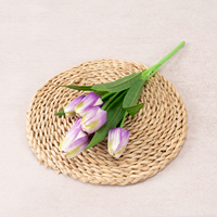 Fleurs artificielles en soie, verdure, mini-tulipes à 7 têtes, parfaites pour les mariages, la Saint-Valentin, les décors, les accessoires photo, la décoration florale intérieure