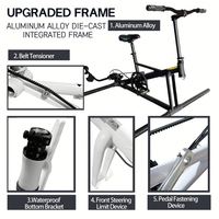 Vélo aquatique SUP à pontons plats pour une personne, cadre en aluminium avec plateforme avant gonflable, léger, pliable, pour la mer, de Chine, Lumark