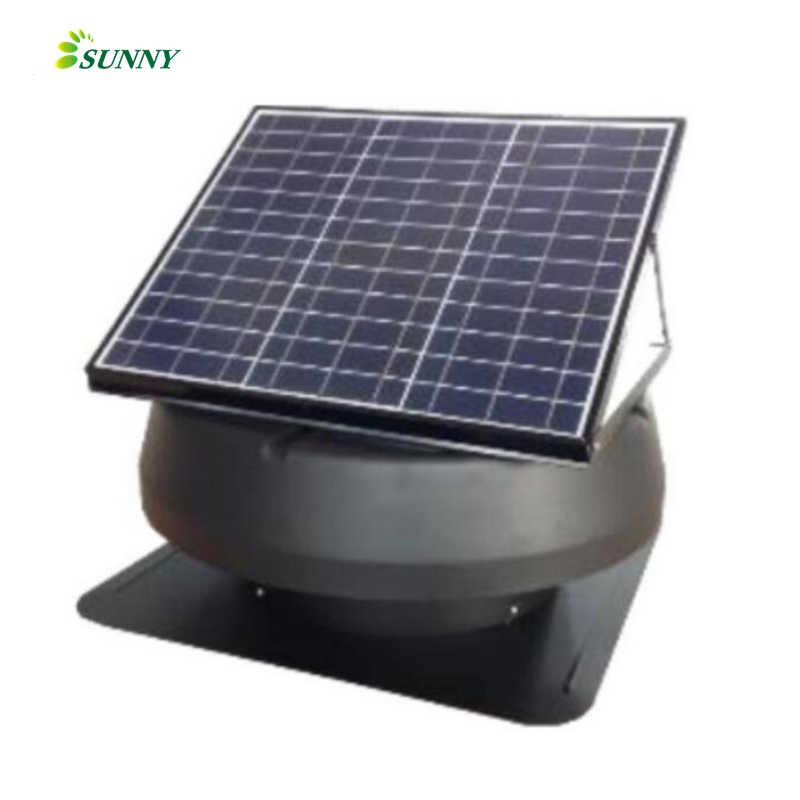 customized garage gable air vent cooling solar attic fans DC 12V brushless solar powered roof mounted fan for home depot