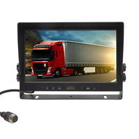 Monitor layar Display LCD mundur Tv Mini definisi tinggi Input 3 saluran 10.1 inci untuk Bus truk Forklift