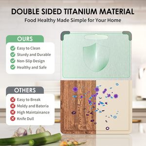 Custom-Made Pure Titanium Double-Sided Cutting Board Antibacterial Knife <b>Sharpener</b> Stainless Steel Grooves for Chopping Block - Product Image 2