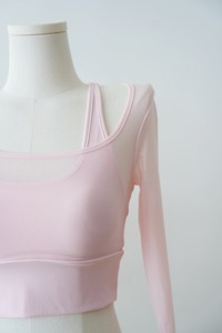 <span class=keywords><strong>Yoyo</strong></span> recommande : Ensemble 2 pièces de yoga et pilates pour femme avec coussinets de poitrine intégrés, haut de sport respirant à manches longues, couleur unie, automne/hiver - Product Image 6