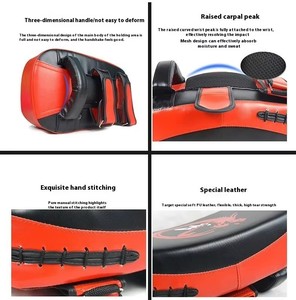 Pad da Calcio per Boxe, MMA, Muay Thai, Arti Marziali, Karate, <span class=keywords><strong>Taekwondo</strong></span> in Pelle PU con Bersaglio ad Arco per Piedi - Product Image 4