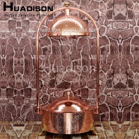 Huadison Fournitures de restauration Équipement de cuisine Or rose Double chauffage Suspendu Chauffe-plat Ensemble de buffet
