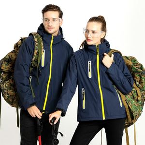 Custom logo Outdoor <b>Work</b> Wear Uniform Soft Shell Waterproof Windproof Windbreaker Mens <b>Fleece</b> Lined Polyester Softshell Jacket - Product Image 4