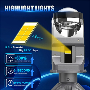 Super brillante <span class=keywords><strong>Mini</strong></span> Canbus H4 LED coche faro bombillas 6500K lente Auto lámpara H4 haz Alto y Bajo para coches motocicleta - Product Image 4