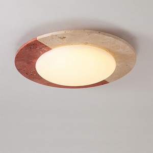 Yellow Travertine <b>Ceiling</b> <b>Light</b> Led Retro Bedroom Living Room Vintage Designer Lighting Fixture - Product Image 4