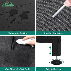 Mueble de Almacenamiento Moderno para Sala de Estar Wayon con <span class=keywords><strong>3</strong></span> Cajones, Estructura Metálica, Cestas de Tela Gris Claro y Asas de Madera - Product Image 3