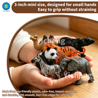 Ensemble de 12 figurines d'animaux sauvages de la savane réalistes de 3 pouces en PVC, figurines de zoo et de jungle, jouets éducatifs pour enfants et tout-petits EN71 CPC