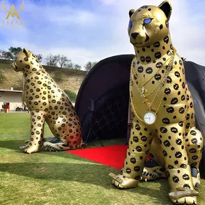 rock music festival event Simulated wild animal, customized giant inflatable Leopard Jaguar