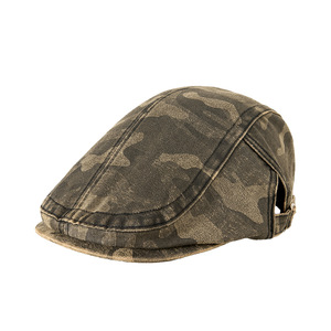 Casquette plate camouflage unisexe en toile de coton, pliable, respirante, coupe-vent, protection solaire pour hommes et femmes, vêtements d'extérieur - Product Image 1