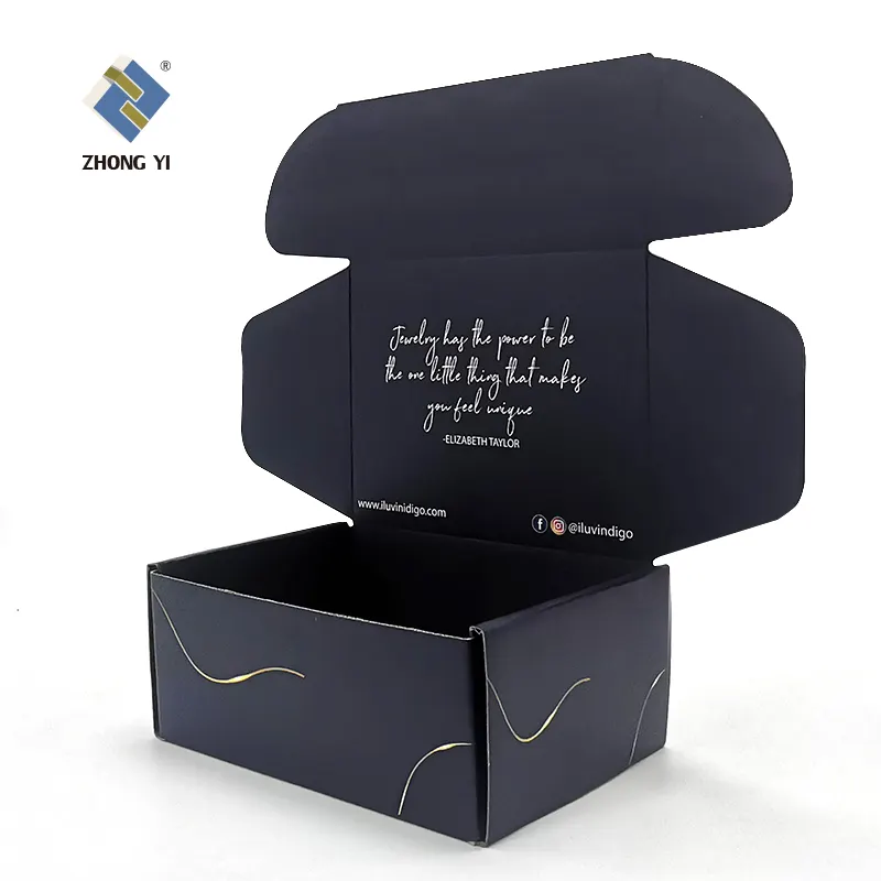 Özel Logo baskılı mermer oluklu gözyaşı ve Peel Off şeritleri kutusu nakliye kutusu gözyaşı şerit posta gönderim kutusu kendinden yapışkanlı