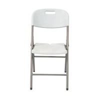 Chaise pliante moderne en HDPE, siège confortable portable, structure métallique, empilable, pliable, pour intérieur/extérieur, repas, fête, mariage, événement