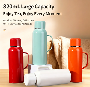 Vaso Térmico de Acero Inoxidable 316 de 820 ml con Tapa y Asa, Apto para Bebidas Frías/Calientes, Diseño Ecológico Portátil de 6 Horas para Uso en Interiores y Exteriores - Product Image 4