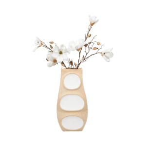 Vaso scultoreo dal design astratto con ritagli, alto vaso da terra per soggiorno, decorazione per la casa, camera da letto, ufficio. - Product Image 2