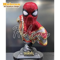 Vente Flash : Sculpture de Personnage Iron Man, Buste Spider-Man, Magnifique Statue de Collection en Résine Inspirée du Cinéma