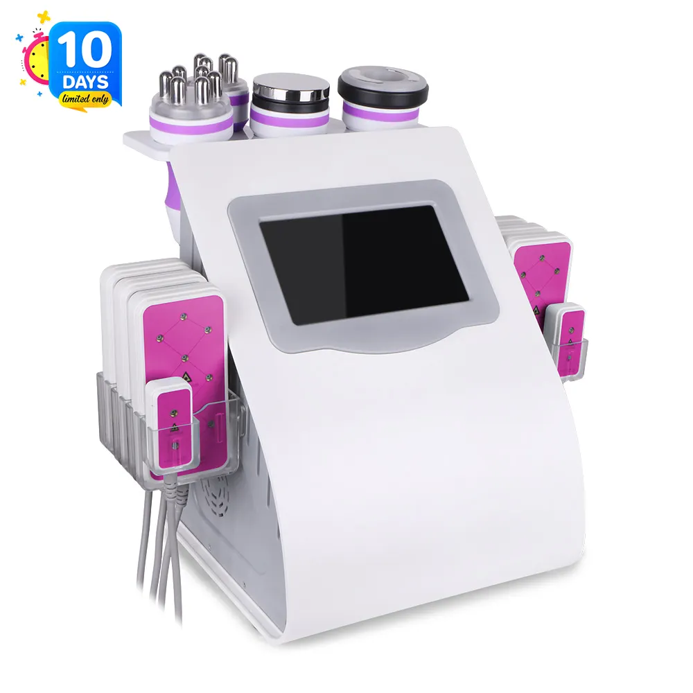 Chuyên Nghiệp 6 Trong 1Cavitation Tần Số Vô Tuyến Body Slimming Máy Đẹp Máy Lipo Laser Slimming Máy