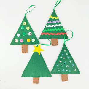 Christmas Tree Decoration Pendant Set Cute Felt Small <b>Ornaments</b> Non-woven Gifts Christmas Pendant Set Wholesale New Year - Product Image 1