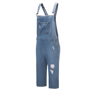 Top Quality Custom <b>Mens</b> Summer Short <b>Denim</b> <b>Overalls</b> Fashion Ripped <b>Denim</b> Jeans Distressed Male Jean <b>Overalls</b> - Product Image 4
