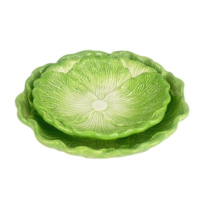 Bandeja de almacenamiento de postres de limón 3D personalizada, plato de fruta de cerámica bonito de nuevo diseño <span class=keywords><strong>para</strong></span> decoración del hogar o regalo con patrón de plantas - Product Image 1