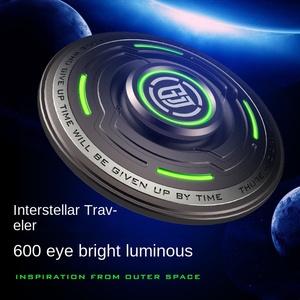 Tiebro Super Long Luminous Fidget Spinner Interfinger Decompression Artifact Toy Excellent Jue Gyro Fingertip Alloy Metal 14+ - Product Image 2