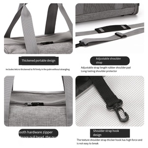 Taşınabilir Evcil Hayvan Taşıma Çantası Katlanabilir Nefes Alabilen Fileli Seyahat Sırt Çantası Havayolu Onaylı Yumuşak Kenarlı Köpek Kedi Taşıma Çantası - Product Image 3