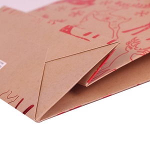 Recycled Kraft Paper Christmas Gift Bags with Flexiloop Handles and Embossing - Product Image 6