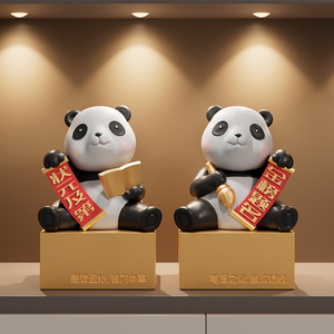 Sculptures de décoration de bureau créatives Panda, souvenirs inspirants, cadeau pour les étudiants, examen, remise de diplôme - Product Image 2