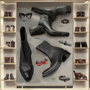 Botas Chukka de Tacón Cuadrado de Cuero Genuino de Alta Calidad, Estilo Retro Clásico para Hombre, con Punta Puntiaguda y Cierre de Cremallera, Tipo Chelsea - Product Image 2