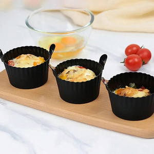 Premium Food Grade Easy Release Nonstick <b>Silicone</b> Egg Cake Mould Cups Air Fryer <b>Baking</b> Ramekins - Product Image 2