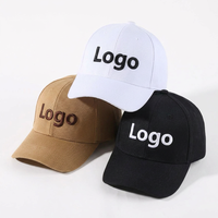 Casquette de baseball publicitaire ajustable 100 % coton avec logo personnalisé, motif brodé, casquette sportive à 6 panneaux