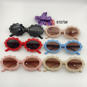Children's <strong>Sunglasses</strong> 1-5 <strong>Years</strong> <strong>Old</strong> New Colors Colorful Flower Shaped Kids Round <strong>Sunglasses</strong> - Product Image 1
