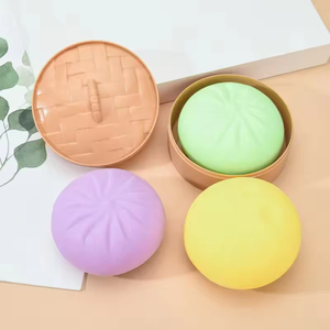 En gros, Mini boule de pâte à choux <span class=keywords><strong>anti</strong></span>-<span class=keywords><strong>stress</strong></span> à presser, forme boulette de dumpling, jouet sensoriel Fidget Squishy pour le soulagement du <span class=keywords><strong>stress</strong></span> - Product Image 1