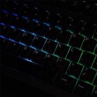 GMK White on Black Red Cyrillic PBT Keycaps Sublimation 129 Keys Cherry Profile for 64/84/960 Mechanical Keyboard