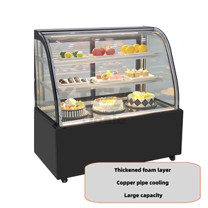 <span class=keywords><strong>Vitrina</strong></span> <span class=keywords><strong>Refrigerada</strong></span> para Pasteles, con Vidrio Curvo y Acero Inoxidable, para Panadería, en Oferta - Product Image 6