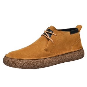 Botas de Tobillo de Cuero Genuino para Hombre, Talla Grande, con Cierre, Bordadas a Mano, Transpirables, con Entresuela de EVA, Disponibles en Stock - Product Image 1