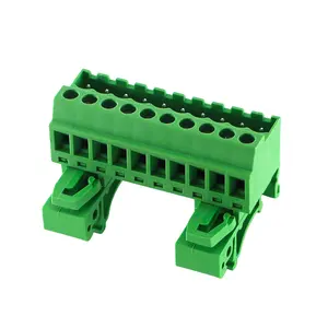 pluggable terminal block din rail electrical connector for pcb 5.08mm pitch