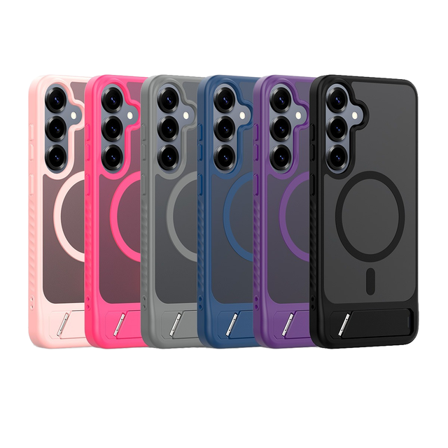 Magnetic Wireless Charging Case for Samsung Galaxy S26 Ultra Anti-Scratch Hidden Phone Holder Back Cover for S26 Plus S26 Case