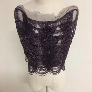Applicazione per Abito da Sposa e da Sera a 5 Strati con Perline, Frange e Decorazioni, Collo con Strass - Product Image 2