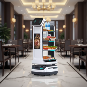 <span class=keywords><strong>Robot</strong></span> de livraison de nourriture intelligent à navigation autonome par lidar, entièrement automatique, avec recharge automatique - Product Image 1