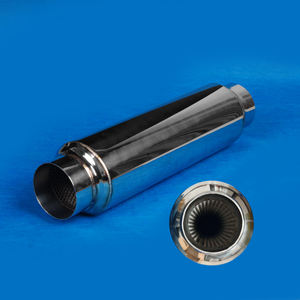 16 "lungo ad alte prestazioni in acciaio inox lucidato a specchio silenziatore di scarico 3" ingresso 3 "uscita silenziatore risuonatore per auto - Product Image 5