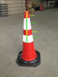 Fabbrica all'ingrosso sicurezza stradale pesante economico riflettente autostrada avvertimento di plastica PE 75cm traffico uno - Product Image 4