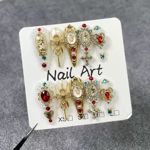 251-255 <span class=keywords><strong>Uñas</strong></span> Postizas Hechas a Mano, Diseño Floral 3D de Flores de Verano, Estilo Francés, Media Cobertura, <span class=keywords><strong>Uñas</strong></span> de Presión - Product Image 1