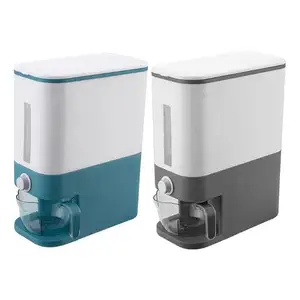 Hot Sale Automatic Rice Dispenser Mounted Dry Food Storage Container Grain Storage Food Dispenser Rice Bucket with Lid