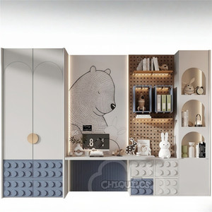 Set di librerie in legno Chiquitos-multiuso salvaspazio per bambini camera da letto ripiani regolabili Design moderno per - Product Image 1