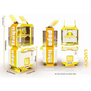 เครื่องเกมหยอดเหรียญแบบคีบตุ๊กตากระต่ายอวกาศสีแดงสไตล์รัสเซีย - Product Image 5